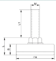 Support de machine antidérapant M6/M8/M10/M12 Pieds de mise à niveau Pieds de meubles en métal Pieds à vis fixes et réglables