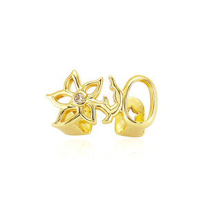 Grillz dentaire de luxe doré brillant bicolore, style Hip Hop, motif fleur ajourée, bijoux dentaires pour femmes et hommes, pour usage quotidien - Product Image 6
