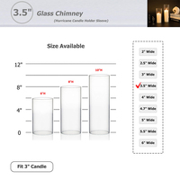 Support de bougie cylindrique de luxe en verre Hurricane, cheminée à bougie transparente ouverte, coupe-vent, pour hôtel, table, centre de table de mariage