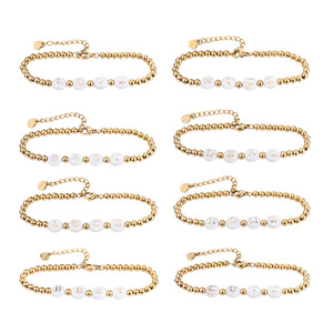 Horno de alta joyería, oro Real, concha que no se desvanece, pegamento de goteo de doble cara, letras en inglés, palabras, pulsera de acero inoxidable para regalo de mujer - Product Image 2