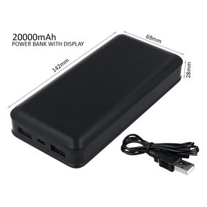 * Presa * batteria al litio esterna portatile portatile 20000mAh colore nero con 2 USB 5V 2.1A SKU-8190 elettronica/ - Product Image 4