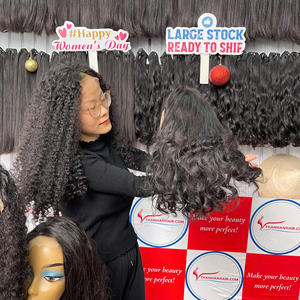 วิกผมลูกไม้ใส5x5วิกผมมนุษย์ไร้กาวผมหยิกเด้งสำหรับผู้หญิงที่มีน็อตฟอกขาว - Product Image 4