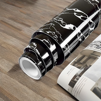 Papier peint autocollant bleu, rouleau de vinyle lavable, écologique, autocollants décoratifs pour murs et meubles de cuisine