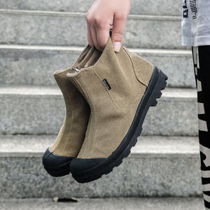 Botas de Trabajo de Caña Alta 2026, Botas de Lona para Senderismo y Trekking con Cremallera Interior para Hombre y Mujer - Product Image 1