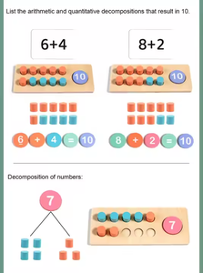 Éducation précoce des enfants <span class=keywords><strong>en</strong></span> <span class=keywords><strong>bois</strong></span> dix treillis <span class=keywords><strong>compteur</strong></span> mathématiques enseignement sida parent-enfant jouets éducatifs interactifs - Product Image 3