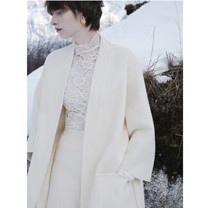 Nuevo Abrigo de Invierno para Mujer, Elegante Abrigo Kimono AMELIE con Cinturón, Suministro ODM, Abrigos de Invierno de Cachemira Premium para Damas - Product Image 3