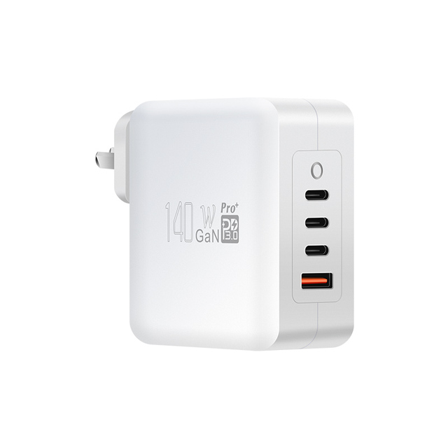 AU Plug 140W USB C Charger PD3.1 4-Port GaN Laptop Wall Charger 100W Fast Charging Power Adapter for MacBook Pro 16 for iPhone S