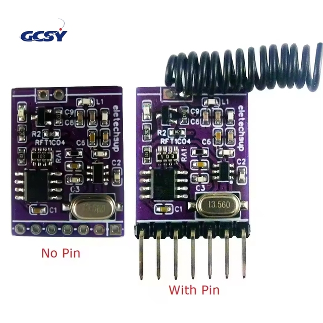 RFT1C04 Decoding Remote DC 3.3V 5V 4CH AES Encryption Encoding Control Module 433M ASK OOK RF Wireless Transceiver Board