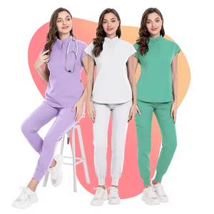 Nuevo estilo Precio de fábrica Hospital Enfermera Doctor Scrub Sets Farmacia Médico Logotipo personalizado Belleza Spa Clínica Scrub Top Pantalones Conjuntos - Product Image 3