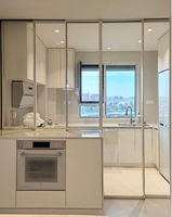 Puertas y Ventanas Plegables Minimalistas de Aleación de Aluminio y Vidrio Templado para Cocina, Bar, Entrada, Sala de Estar y Patio