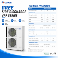 GREE GMV5 4-6HP Unité extérieure VRF à décharge latérale R410A, système de climatisation central mini à onduleur DC intégral 220-240V