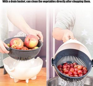 Hachoir manuel 17-en-1 en plastique avec lames en acier inoxydable pour râper les carottes et les pommes de terre - Product Image 6