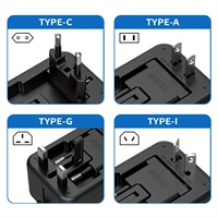 Adaptateur de voyage universel Chargeur de voyage international Prise multi-prises pour les voyages Prise US EU UK AU avec ports USB type C