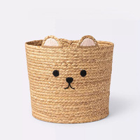 Panier de rangement artisanal en jacinthe d'eau tressé à la main, écologique et durable – Panier cadeau en jacinthe d'eau pour usage domestique