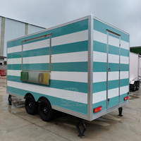 Camion de restauration rapide personnalisé en acier inoxydable, certifié CE, remorque de restaurant mobile
