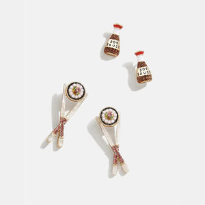 Pendientes de diamantes completos <span class=keywords><strong>Desayuno</strong></span> creativo Cóctel Lindo Pendiente de tuerca con personalidad <span class=keywords><strong>para</strong></span> <span class=keywords><strong>mujer</strong></span> - Product Image 6