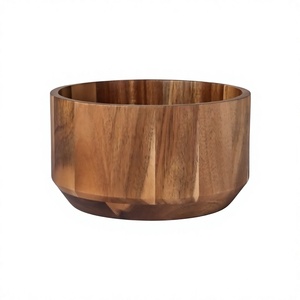 Wooden Food Serving Bowl Set Vintage Design Polished Eco-Friendly Large Capacity Noodles <b>Pasta</b> Bowls Dishwasher Safe Non Toxic - Product Image 3
