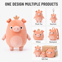Boneka Babi Kentang Manis Lucu, Mainan Plush, Desain Boneka Babi Kecil Kustom, Dekorasi, MOQ Rendah, Layanan OEM ODM, Sampel, Sumber Langsung