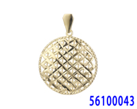Bijoux FJ Fallon, pendentif élégant en filigrane en forme de cage, plaqué or 14 carats, base en laiton