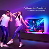 Rétroéclairage LED intelligent pour téléviseur, compatible avec les appareils 4K HDMI 2.0, boîte de synchronisation, kit de bandes lumineuses LED, Wifi, commande vocale Alexa, Google Assistant