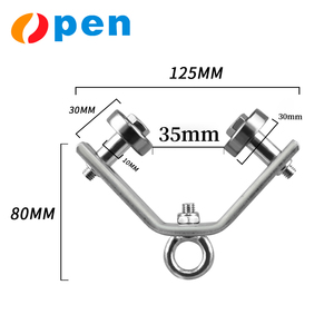 Polea de carril de ángulo de rodillo de tracción de rodamiento de cable de acero deslizante de diseño moderno ajustable para rodillo colgante de puerta de garaje - Product Image 4
