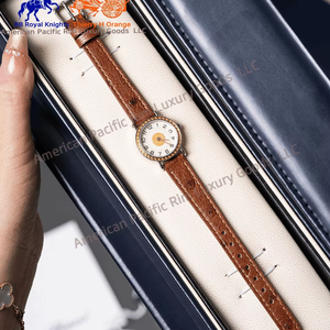 Reloj de Pulsera de Cuarzo para Mujer, Diseño de Lujo, Acero Inoxidable Dorado, Resistente al Agua, con Esfera de Agujas, Marca Ronda - Product Image 1