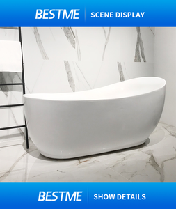 Baignoire autoportante moderne de luxe sur mesure Baignoires de <span class=keywords><strong>spa</strong></span> écologiques en acrylique Baignoire de trempage à prix compétitif de forme rectangle - Product Image 6