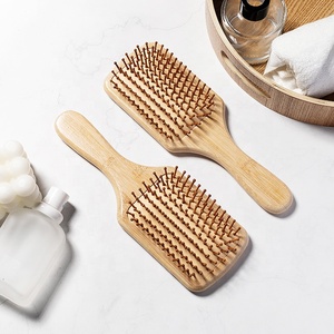<span class=keywords><strong>Cepillo</strong></span> de pelo de <span class=keywords><strong>madera</strong></span> de bambú Natural biodegradable, peine de paleta de cojín de aire para masaje del cuero cabelludo para uso doméstico, desenredar - Product Image 5