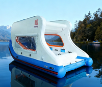 Bateau de fête gonflable pour excursions aquatiques, catamaran, bateau-maison gonflable de luxe, yacht gonflable sportif avec abri pliable