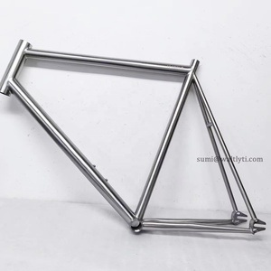 Khung xe đạp Titan tốc độ đơn 700C bánh răng cố định xe đạp bộ phận phanh đĩa bằng sợi <span class=keywords><strong>carbon</strong></span> - Product Image 4