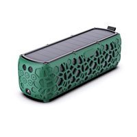 Altavoz Solar Portátil para Exteriores con Luz LED SOS, Ranura para Tarjeta TF, Entrada AUX, Batería de 12H para Senderismo, Camping, Viajes y Aventuras