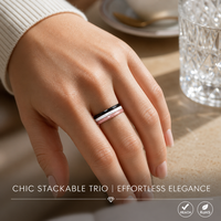 Bague en céramique symbolique, design multi-facettes, colorée, hypoallergénique, cadeau de promesse