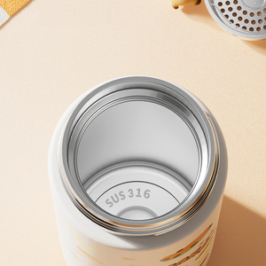 Del Bell แก้วน้ำสแตนเ<span class=keywords><strong>ล</strong></span><span class=keywords><strong>ส</strong></span>ความจุขนาดใหญ่พร้อมฝาขวดน้ำสุญญากาศดีไซน์การ์ตูนคาปิบาลาแบบใหม่ - Product Image 3