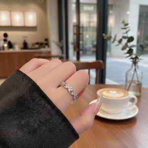 Vendita calda Tending moda anelli da Cocktail per ragazze a cuore aperto farfalla serpente stile Punk con intarsio taglia libera all'ingrosso - Product Image 3