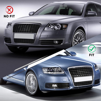 Grille de protection de phare antibrouillard avant de voiture de haute qualité avec garantie, finition brillante en nid d'abeille pour Audi A6 C6 2009 2010 2011