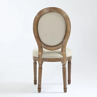 Chaise de salle à manger en bois d'hévéa style Louis, design nordique moderne, avec tissu en toile, pour la maison, le bureau, les parcs, les mariages, les appartements et les ateliers