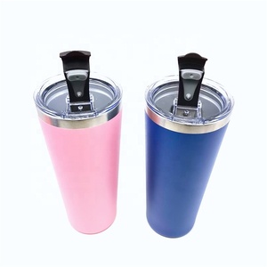 Mug isotherme <span class=keywords><strong>personnalisé</strong></span> Voyage en plein air Tasse à café portable Réutilisable Anti-fuite Tasse à vide avec paille - Product Image 2