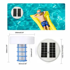 Ioniseur solaire pour piscine hors sol, écumeur de piscine à énergie solaire, ioniseur, nettoyeur d'eau flottant et purificateur