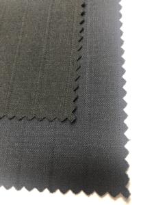 중국산 블랙 와이드 스트라이프 이탈리아 워스트 울 원단 - Product Image 3