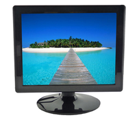 Moniteur LCD LED OEM 15 pouces noir et blanc, écran carré 4:3, moniteur d'ordinateur
