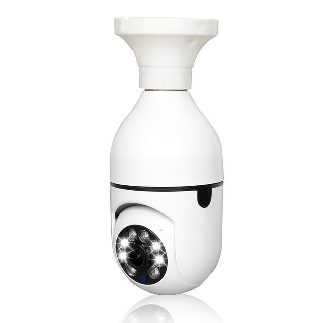 V380 Pro 2MP 1080P Wifi Bulb E27 Surveillance Camera with Color Night Vision 360 Rotating Automatic Human Tracking Two-way Talk