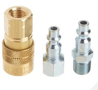 Jeu de bouchons d'air industriels Corps 1/4 "et filetage mâle 1/4" NPT Raccords d'air à connexion rapide en acier