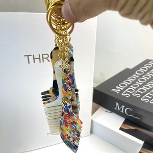 Logo personalizzabile acetato portachiavi <span class=keywords><strong>pettine</strong></span> minimalista in stile in elegante accessorio moda da indossare pettini per capelli - Product Image 6