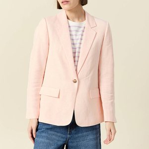 Giacca Estiva TAOP&ZA, Blazer a Maniche Lunghe con Chiusura a Bottone Singolo, Giacca Intrecciata con Bottone Decorativo e Motivo Tinta Unita - Product Image 4