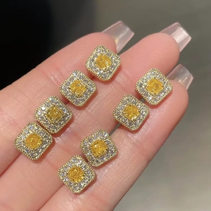 Xinfly 18K Real Gold Fine Jewelry <b>Set</b> Yellow Pendant Necklace Earrings Bracelets <b>Square</b> Wedding Gift Engagement - Product Image 4