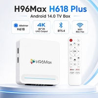 H96Max Android TV Box 4GB 32GB Quad Core Android 14 4K OTT Streaming Box con WiFi