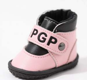 Прочная дышащая водонепроницаемая обувь для собак, кошек, современный роскошный спортивный дизайн животных, однотонная Резиновая кожа, зима-лето - Product Image 4