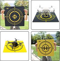 Tapis d'atterrissage universel pour drone, imperméable, en PU, lesté, portable, pliable rapidement, compatible avec les drones