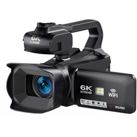 Meilleure vente Caméscope vidéo 6K avec zoom numérique 18X, écran tactile 4,0 pouces, WIFI, 64MP, vision nocturne IR, caméra de vlog pour YouTube