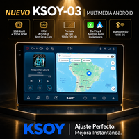 KSOY-03 Autoradio universel intégré au tableau de bord, GPS BT 3+32G, écrans Android pour voiture, lecteur DVD de voiture